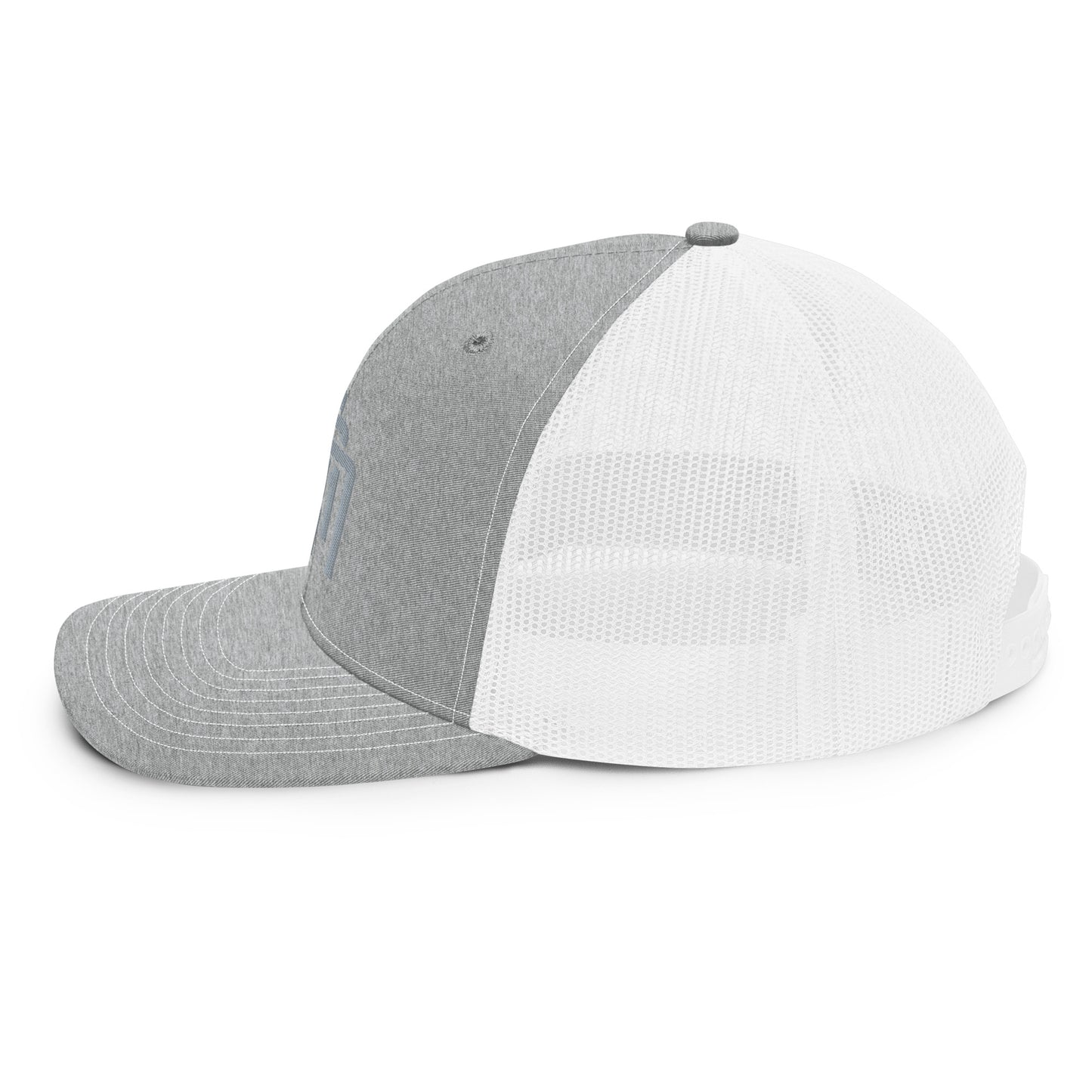 "SAN" Snapback Trucker Cap | Richardson 112 | E Luna Brand CLASSIC Solocrest 1 Grey Thread Front Logo