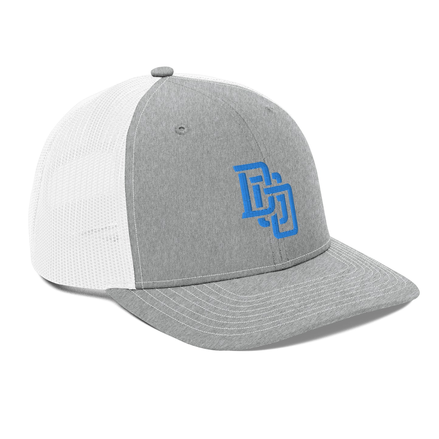 "DGO" Snapback Trucker Cap | Richardson 112 | E Luna CLASSIC Solocrest 1 Aqua/Teal Thread Front Logo