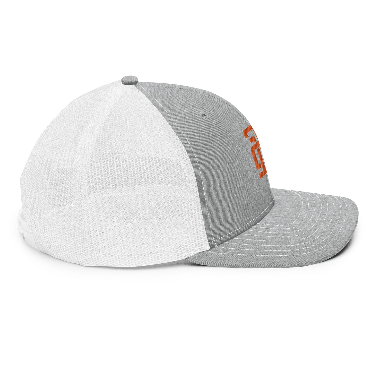 "213" Snapback Trucker Cap | Richardson 112 | E Luna CLASSIC Solocrest 1 Orange Thread Front Logo