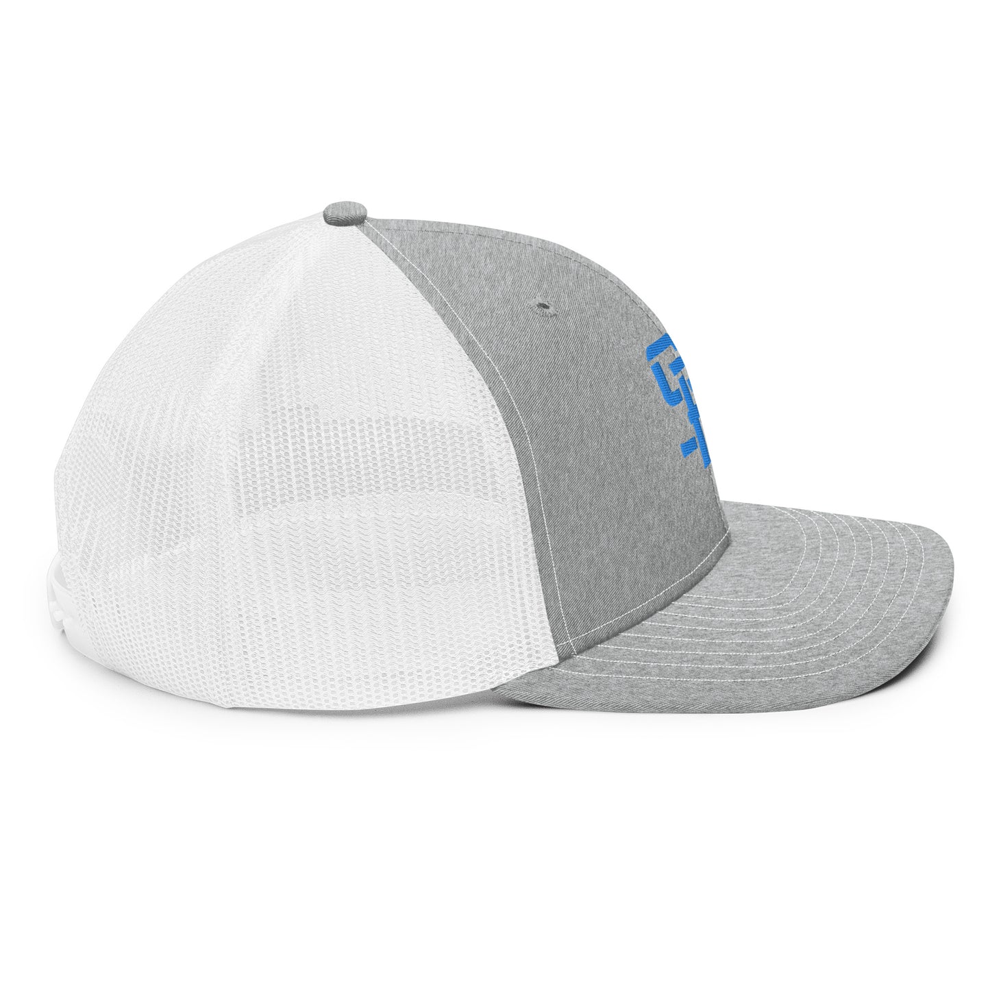 "SAN" Snapback Trucker Cap | Richardson 112 | E Luna Brand CLASSIC Solocrest 1 Aqua/Teal Thread Front Logo