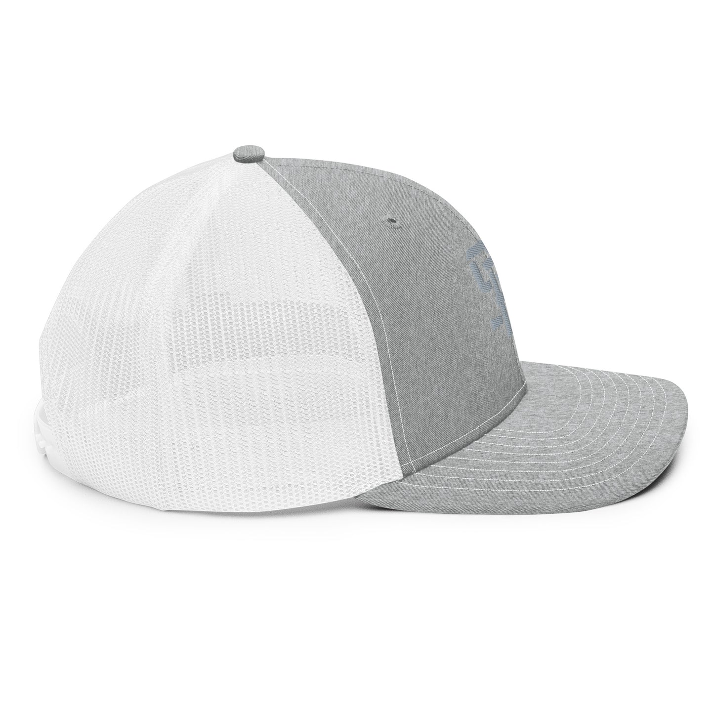 "SAN" Snapback Trucker Cap | Richardson 112 | E Luna Brand CLASSIC Solocrest 1 Grey Thread Front Logo