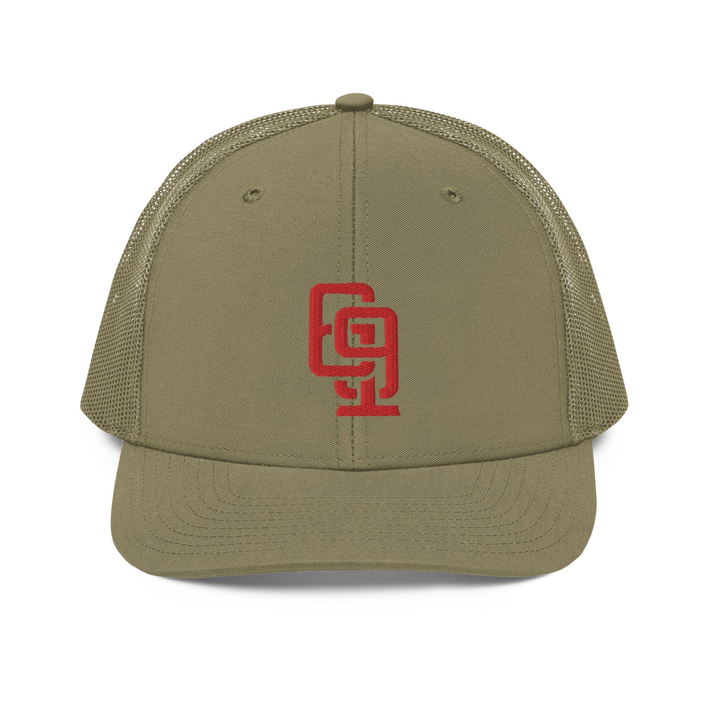 "619" Snapback Trucker Cap | Richardson 112 | E Luna CLASSIC Solocrest 1 Red Thread Front Logo