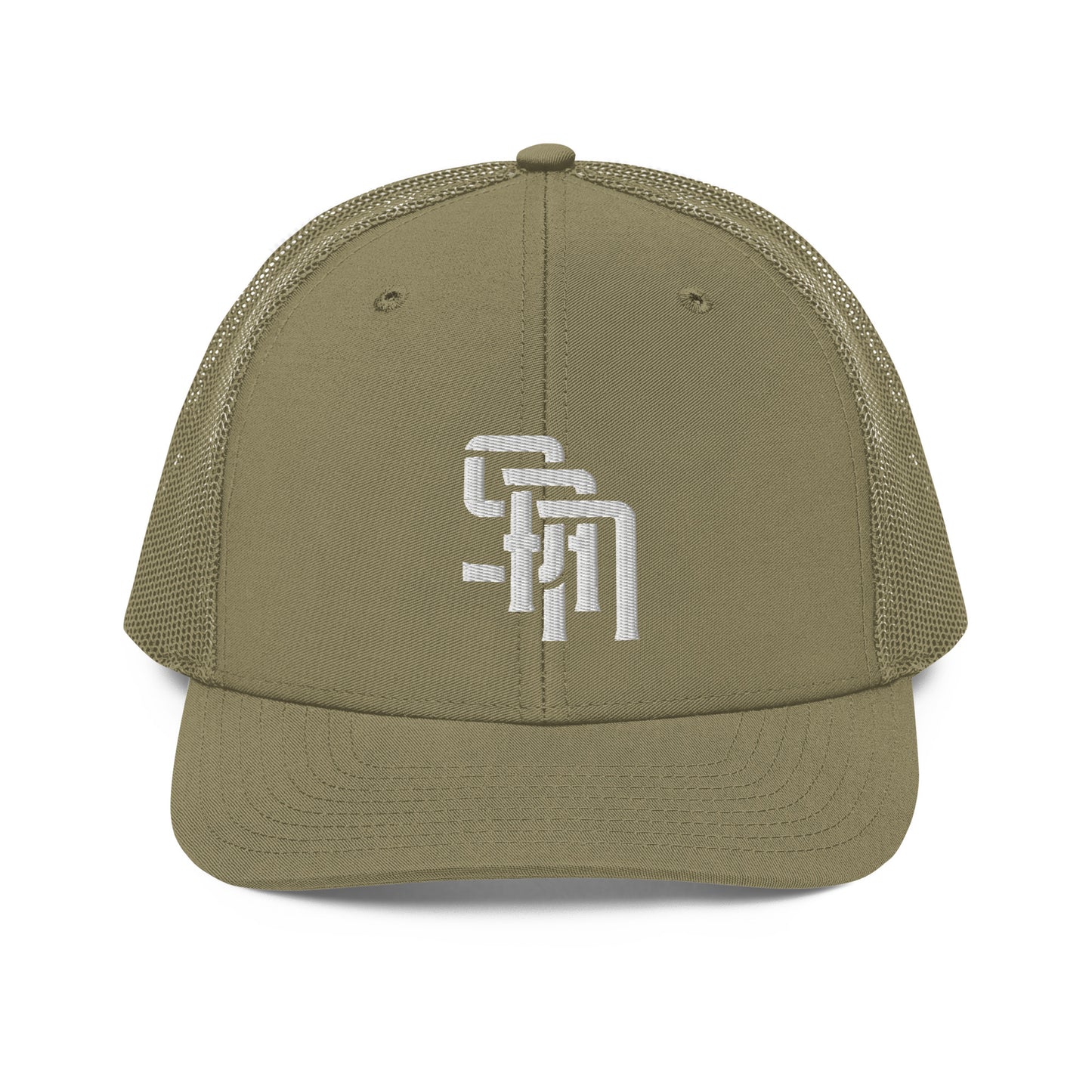 "SAN" Snapback Trucker Cap | Richardson 112 | E Luna Brand CLASSIC Solocrest 1 White Thread Front Logo