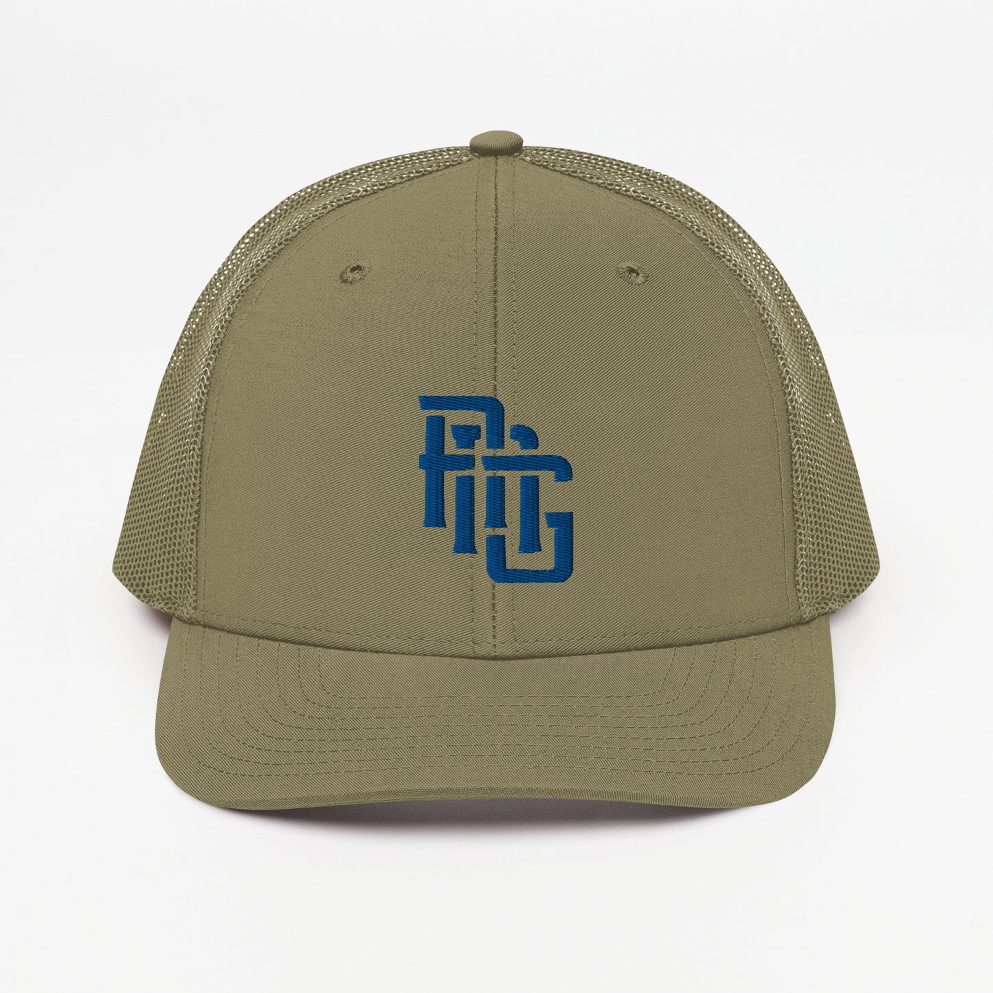 "ANG" Snapback Trucker Cap | Richardson 112 | E Luna CLASSIC Solocrest 1 Royal Thread Front Logo