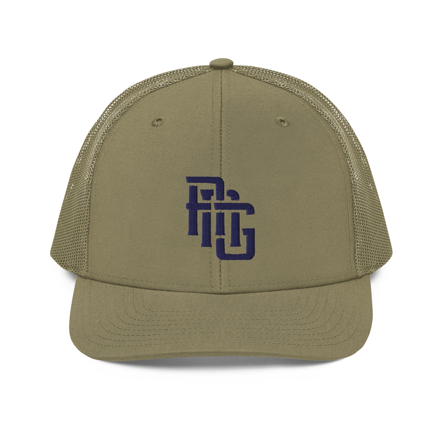 "ANG" Snapback Trucker Cap | Richardson 112 | E Luna CLASSIC Solocrest 1 Navy Thread Front Logo