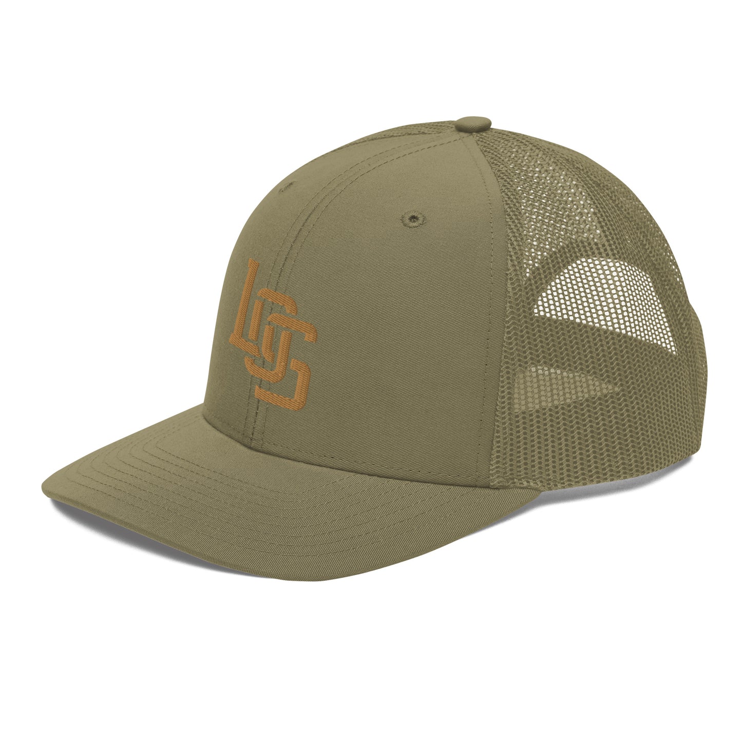 "LOS" Snapback Trucker Cap | Richardson 112 | E Luna CLASSIC Solocrest 1 Old Gold Thread Front Logo