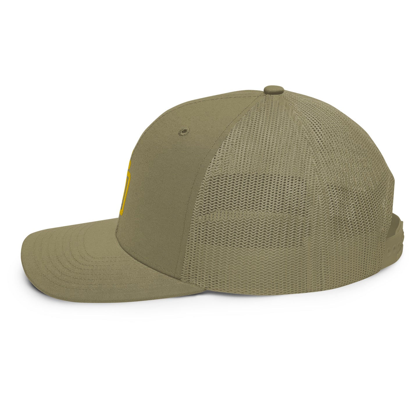 "DGO" Snapback Trucker Cap | Richardson 112 | E Luna CLASSIC Solocrest 1 Gold Thread Front Logo