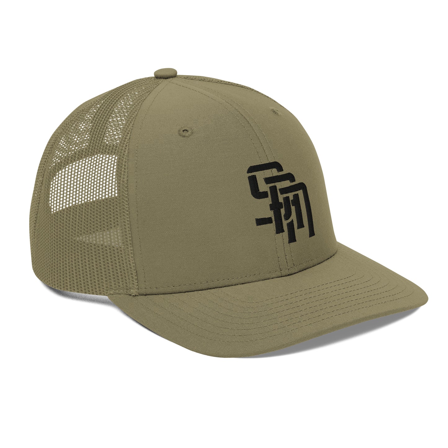 "SAN" Snapback Trucker Cap | Richardson 112 | E Luna Brand CLASSIC Solocrest 1 Black Thread Front Logo