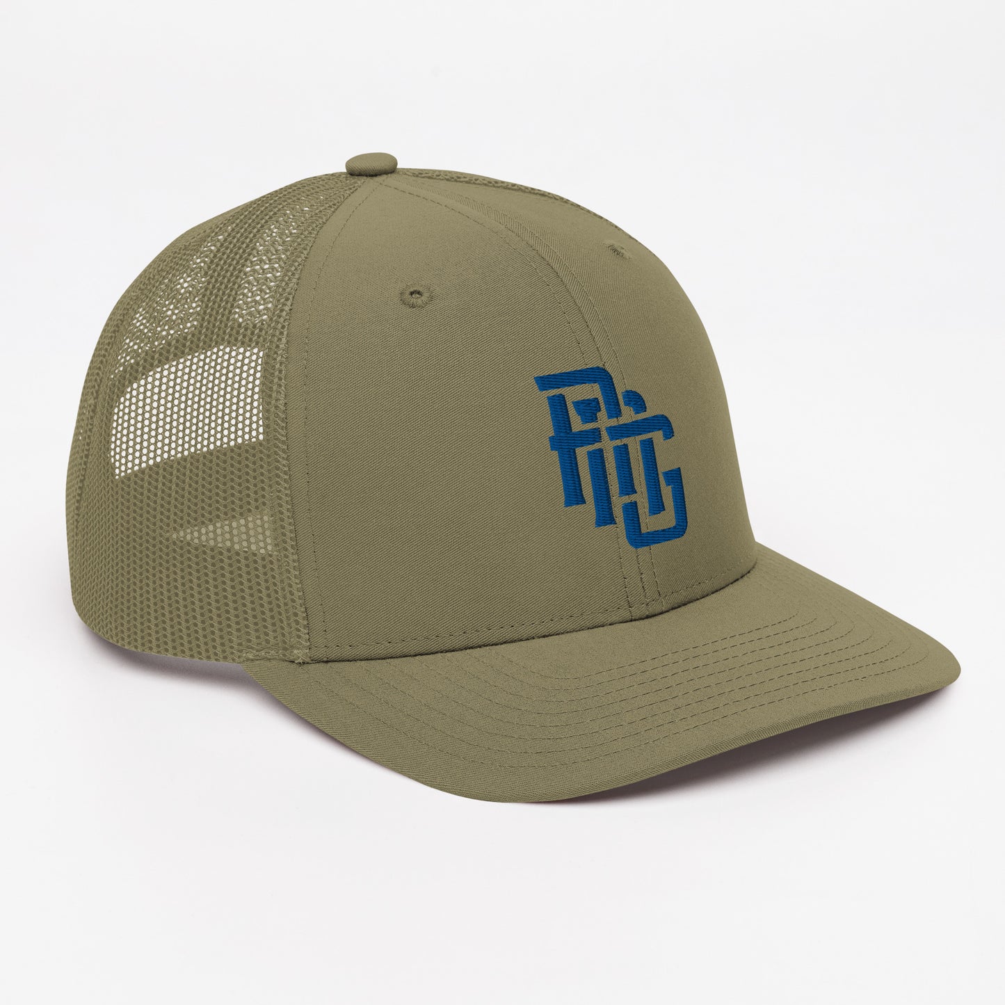 "ANG" Snapback Trucker Cap | Richardson 112 | E Luna CLASSIC Solocrest 1 Royal Thread Front Logo