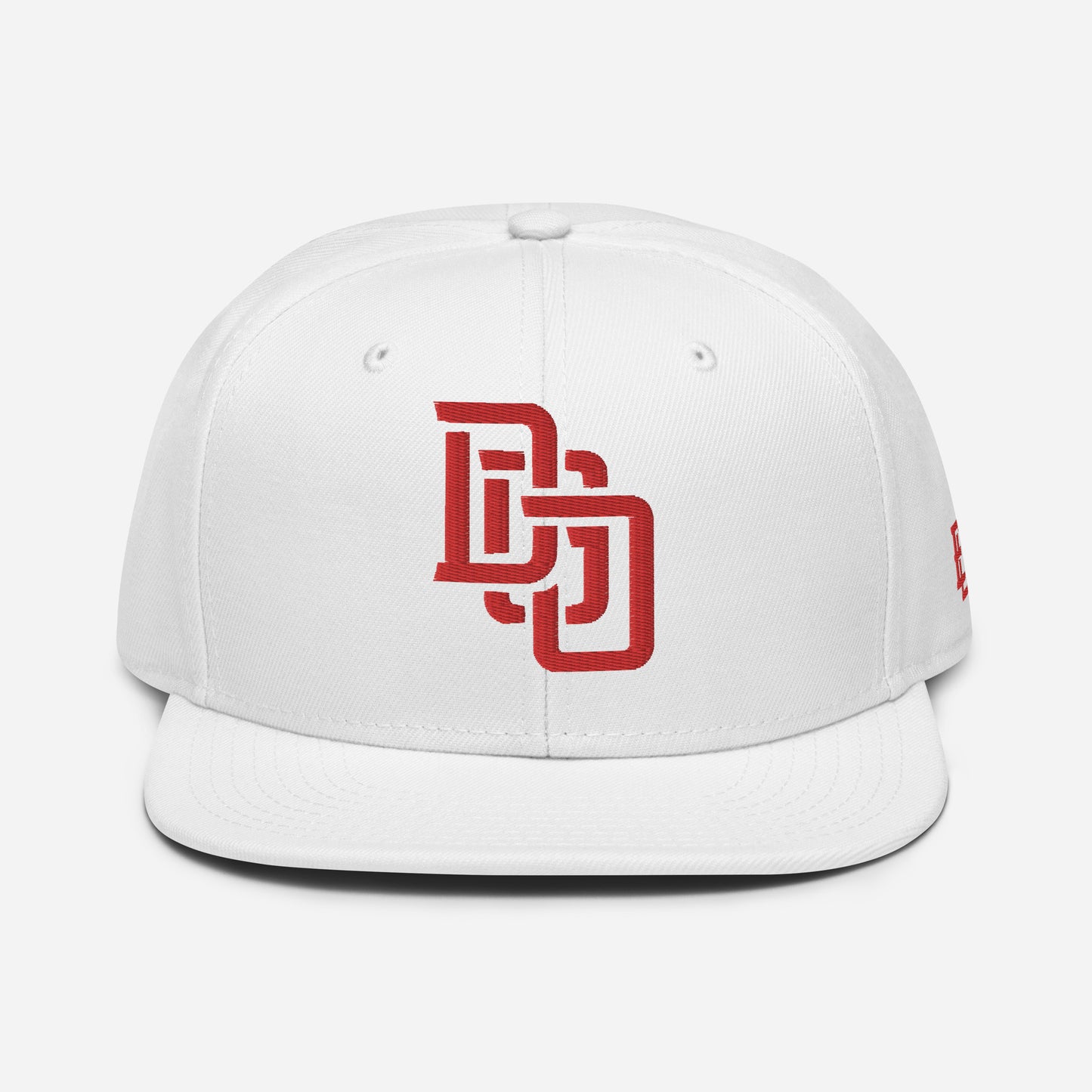 "DGO" Snapback | Otto Cap 125-978 | E Luna Brand ESSENTIAL Duocrest 2 Red Thread Logos: Front & Left