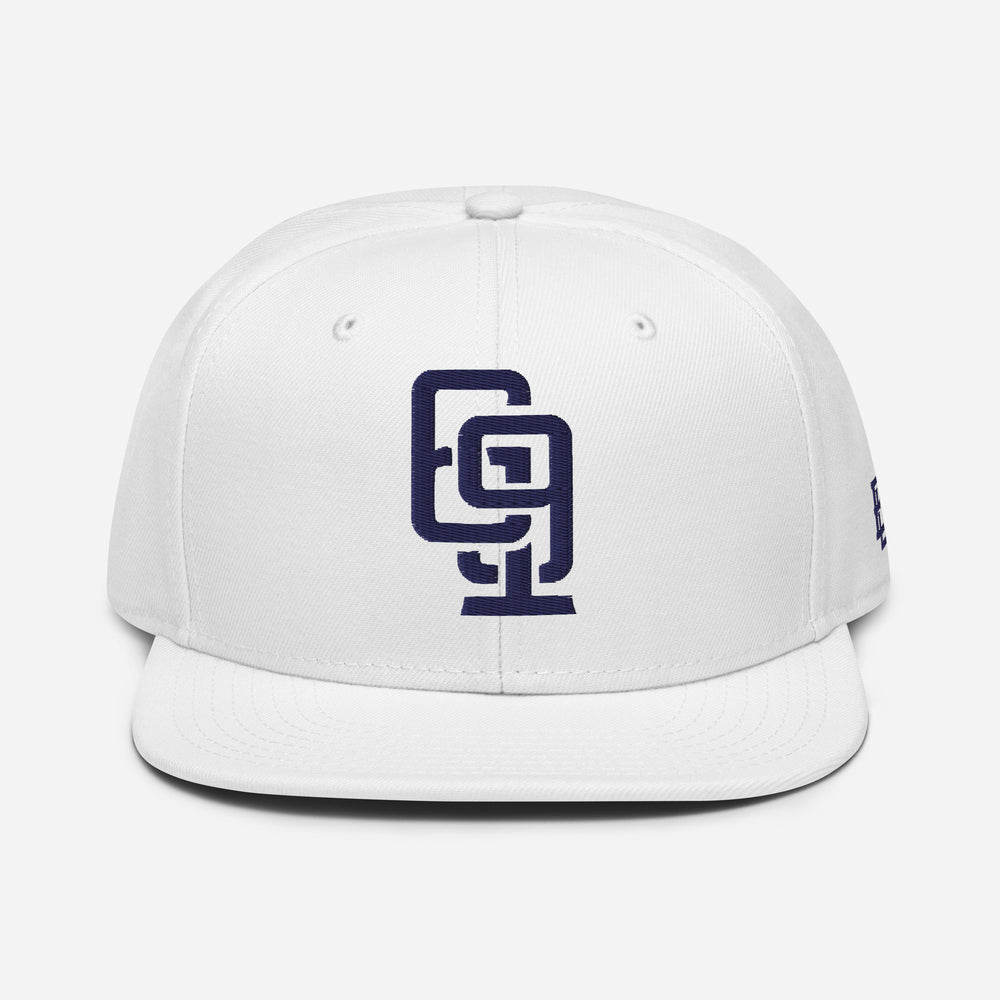 "619" Snapback | E Luna Brand ESSENTIAL | 2 Navy Thread Logos | 3D Puff Edition