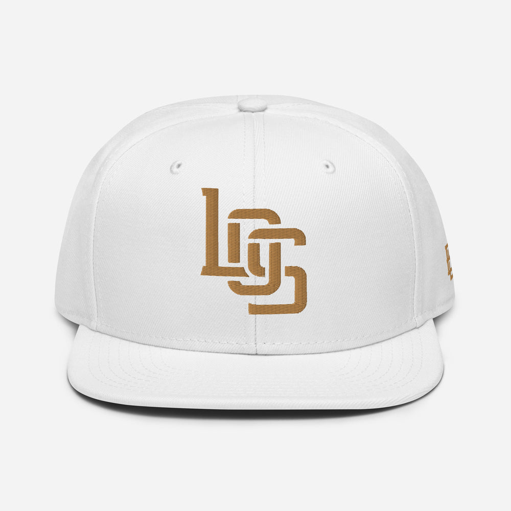"LOS" Snapback | E Luna Brand ESSENTIAL | 2 Old Gold Thread Logos