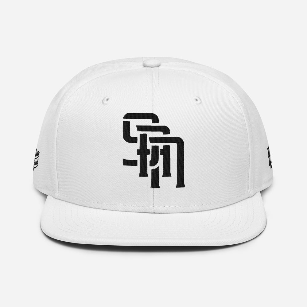 Snapback "SAN" | E Luna Brand PREMIUM | 4 logotipos con hilo negro | Edición con relieve 3D