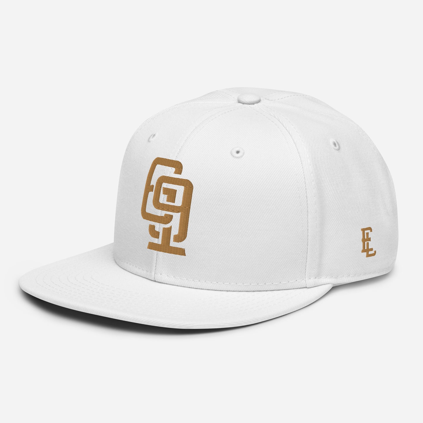 "619" Snapback Otto Cap | E Luna Brand ESSENTIAL | 2 Old Gold Thread Logos