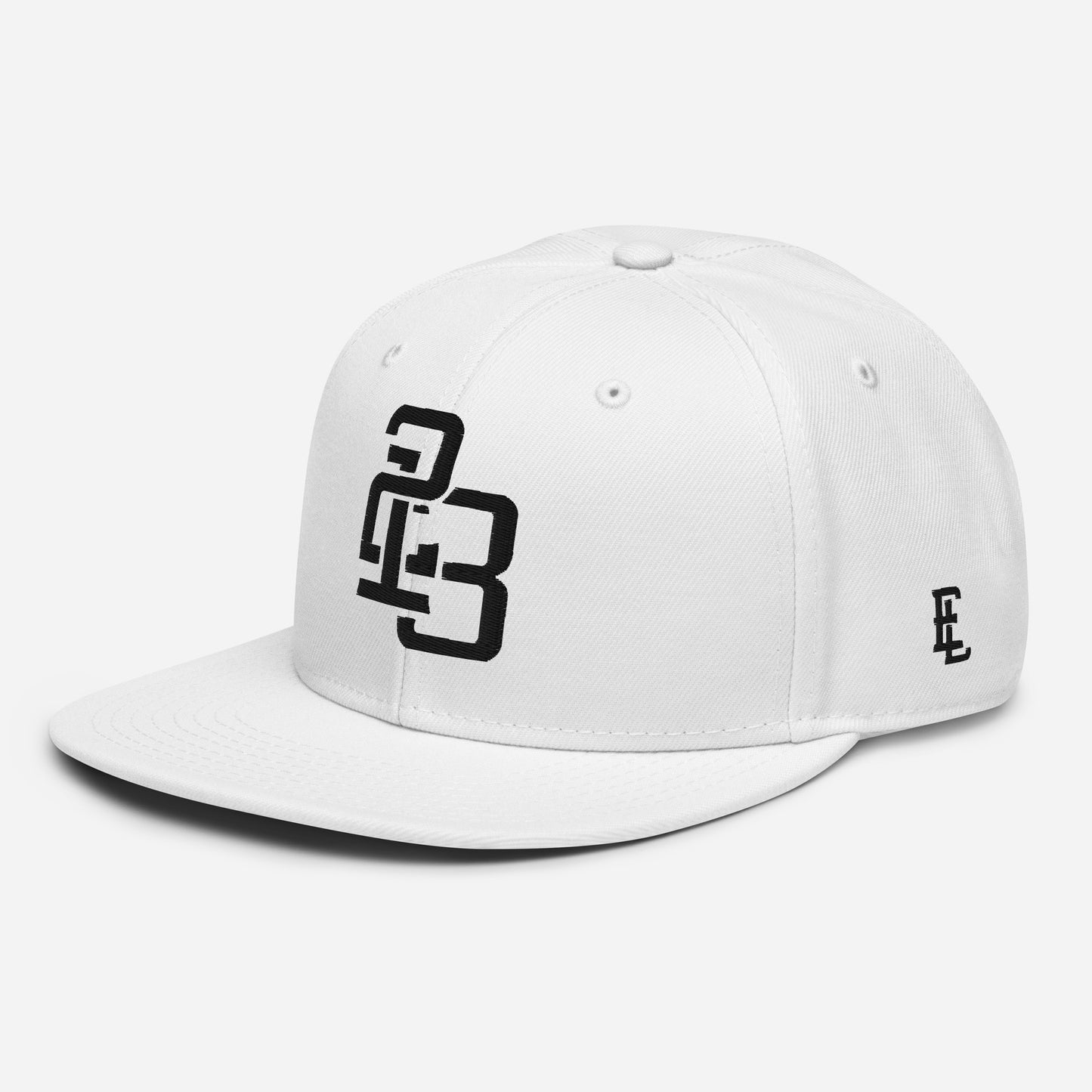 "213" Snapback | Otto Cap 125-978 | E Luna SELECT Tricrest 3 Black Thread Front, Left Side & Back Logos