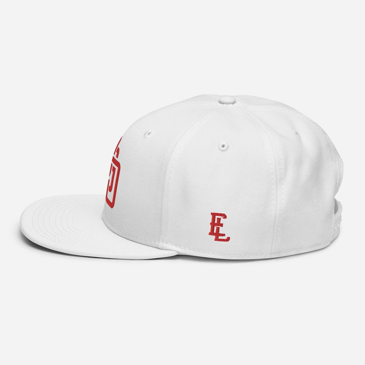 "DGO" Snapback | Otto Cap 125-978 | E Luna Brand ESSENTIAL Duocrest 2 Red Thread Logos: Front & Left