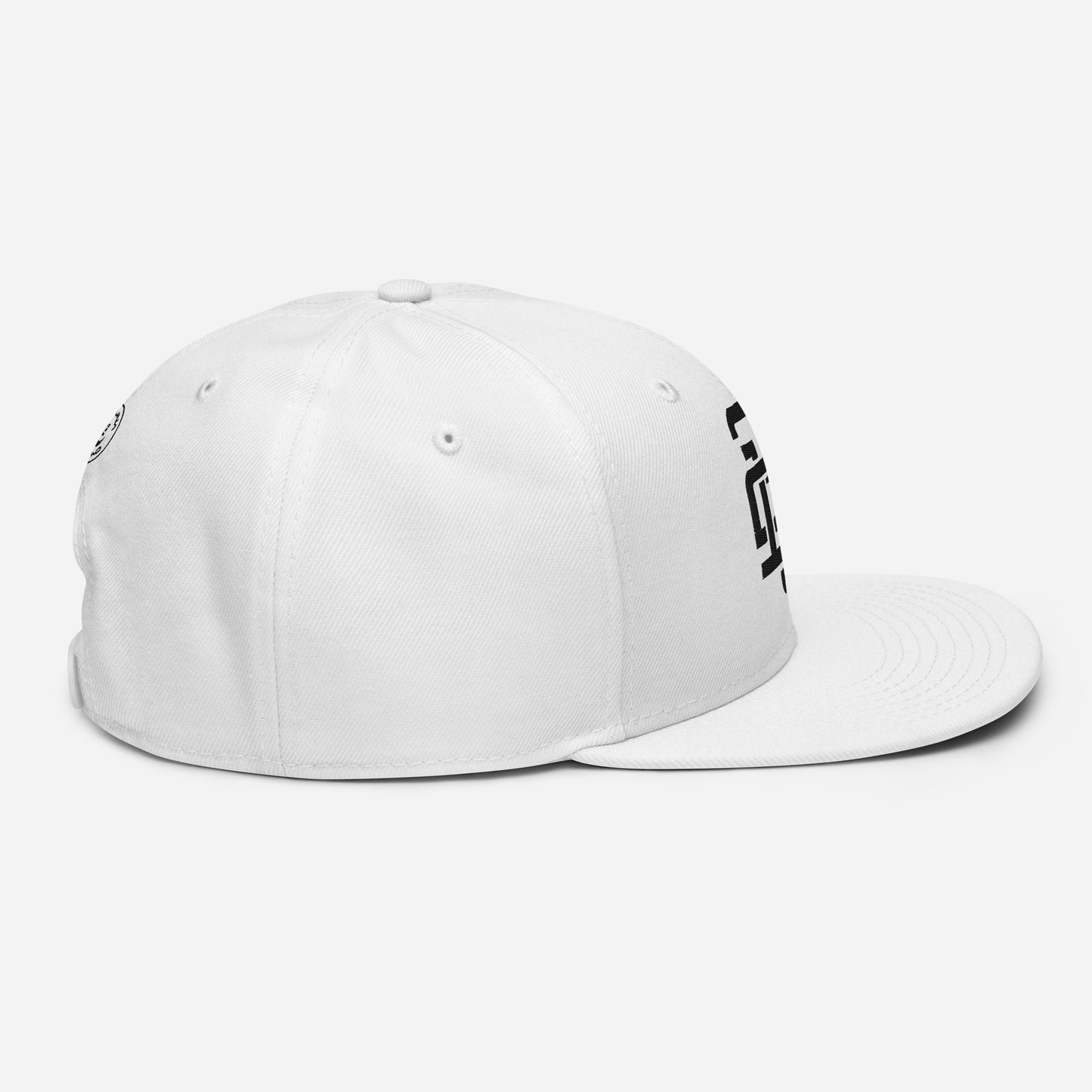 "213" Snapback | Otto Cap 125-978 | E Luna SELECT Tricrest 3 Black Thread Front, Left Side & Back Logos