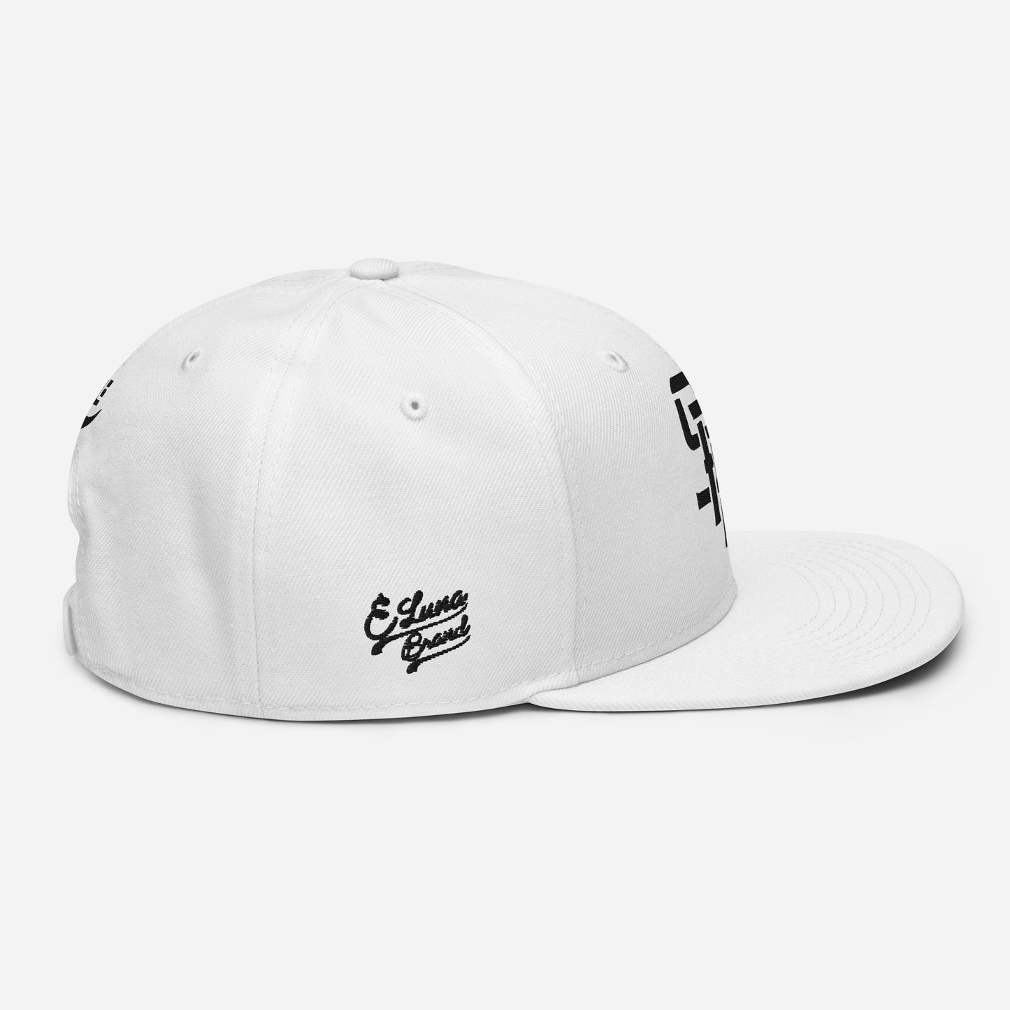 "SAN" Snapback | E Luna Brand PREMIUM | 4 Black Thread Logos | 3D Puff Edition