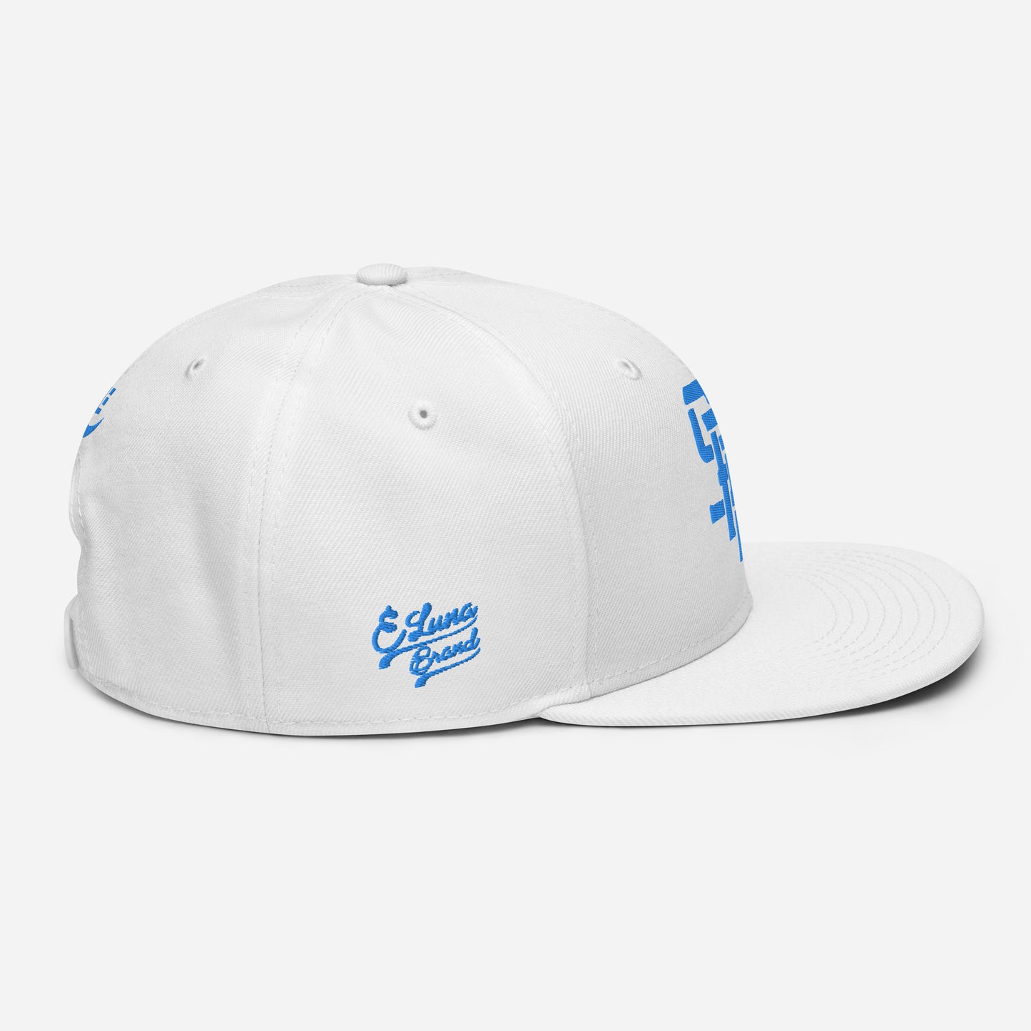 "SAN" Snapback | E Luna Brand PREMIUM | 4 Aqua/Teal Thread Logos | 3D Puff Edition