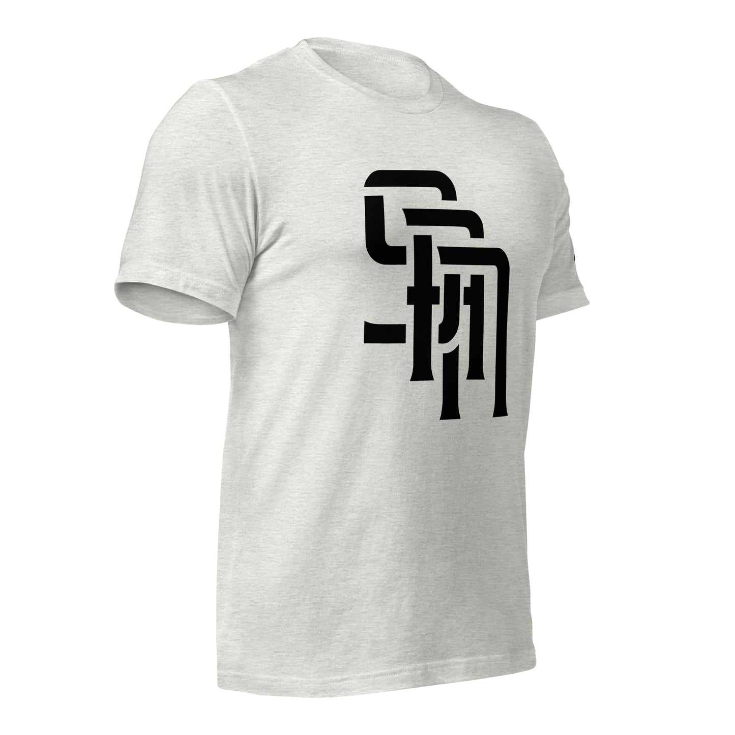 "SAN" Unisex Staple T-Shirt | E Luna Brand ELEMENT | 3 Black Logos: Front, Left Sleeve & Back