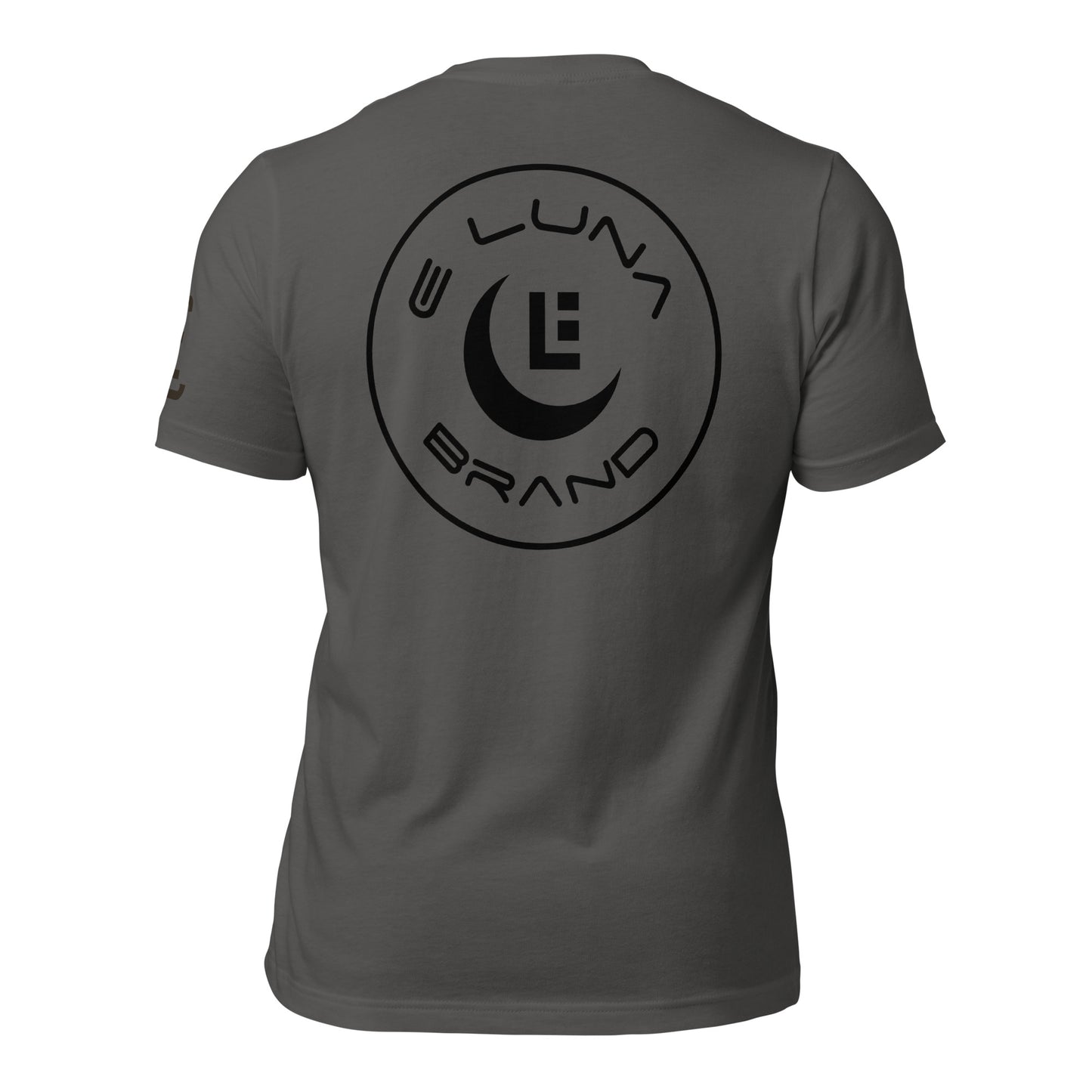 "SAN" Unisex Staple T-Shirt | E Luna Brand ELEMENT | 3 Black Logos: Front, Left Sleeve & Back