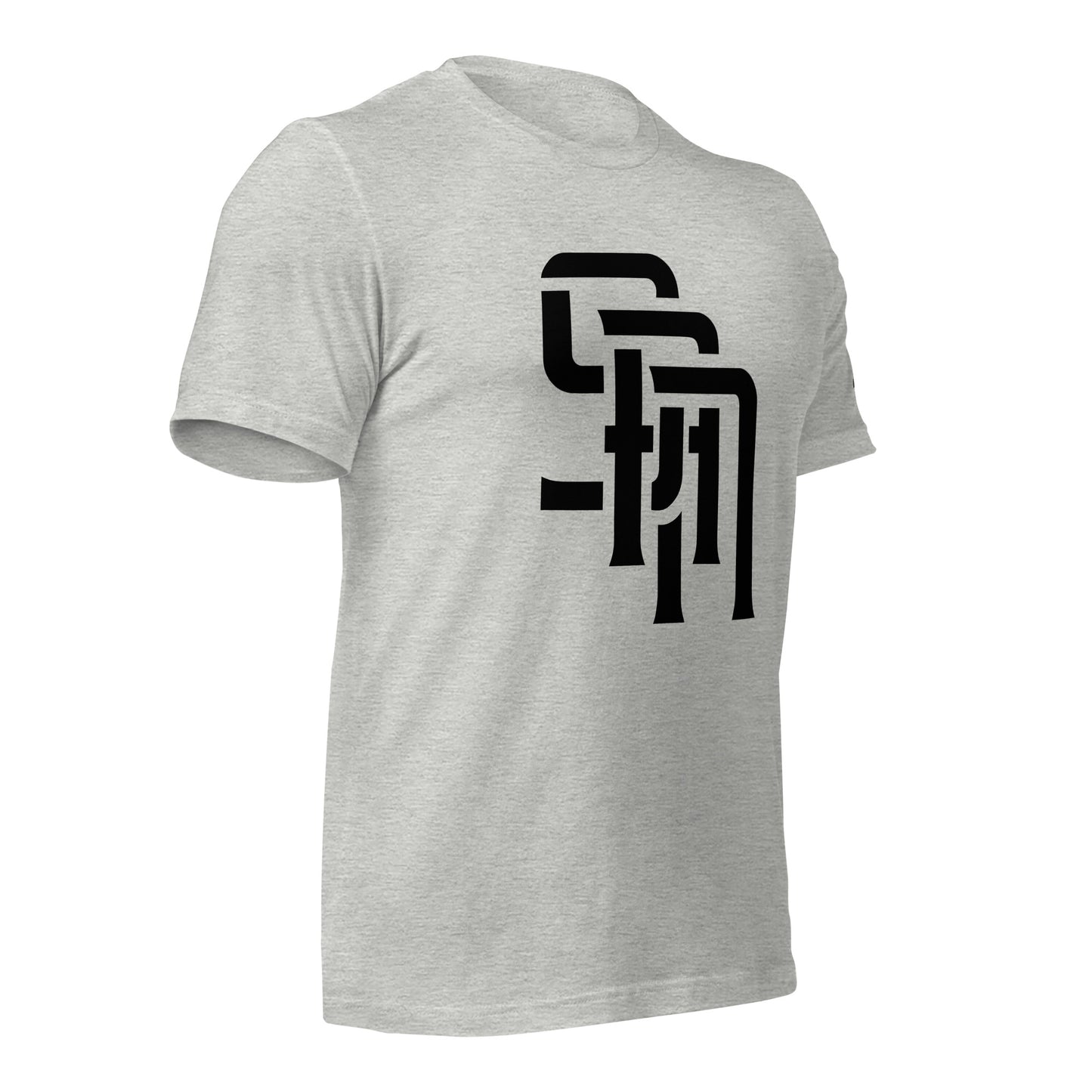 "SAN" Unisex Staple T-Shirt | E Luna Brand ELEMENT | 3 Black Logos: Front, Left Sleeve & Back