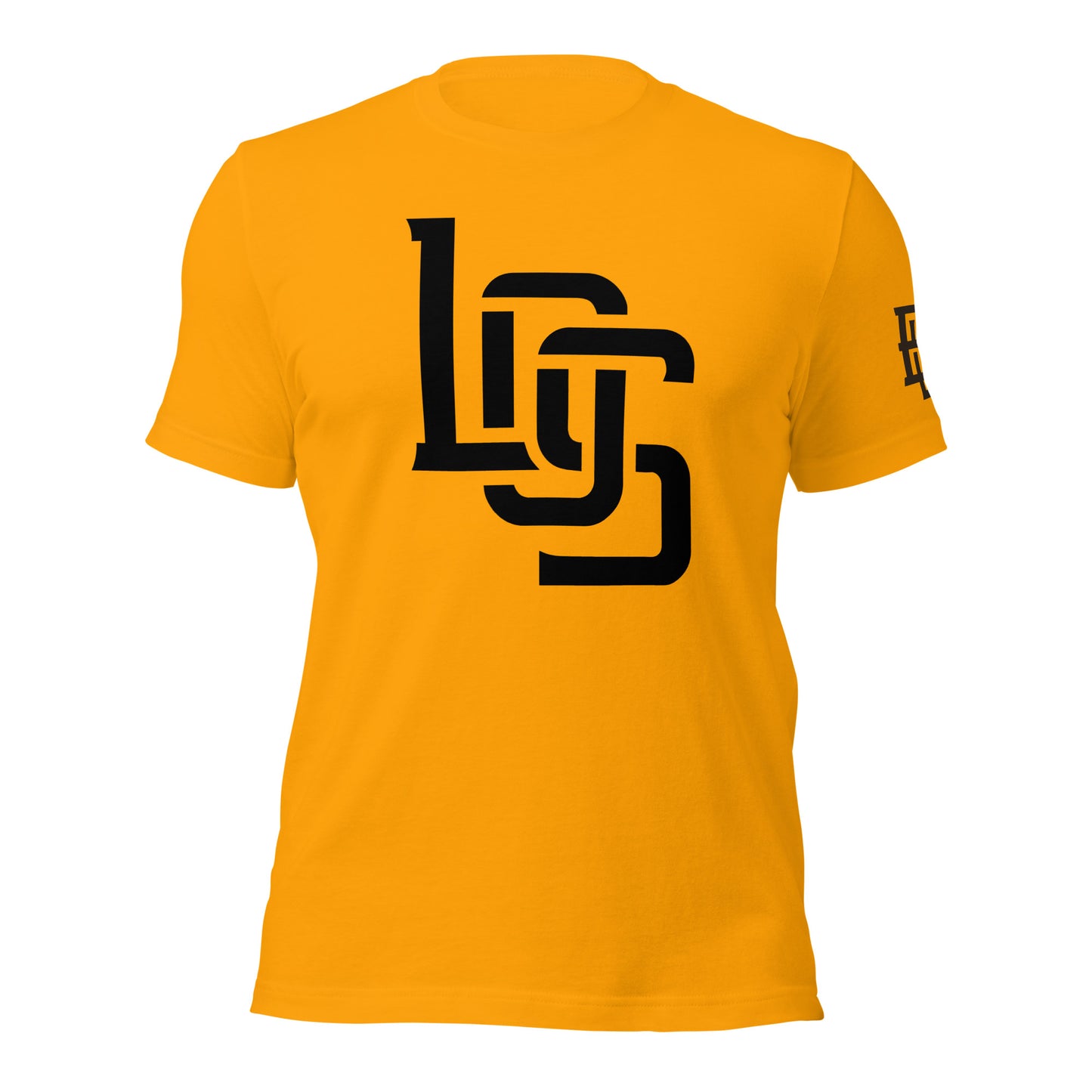 "LOS" Unisex Staple T-Shirt | Bella + Canvas 3001 | E Luna Brand ESSENCE Tricrest 3 Black Logos: Front Center (Large), Left Arm & Outside Back Label