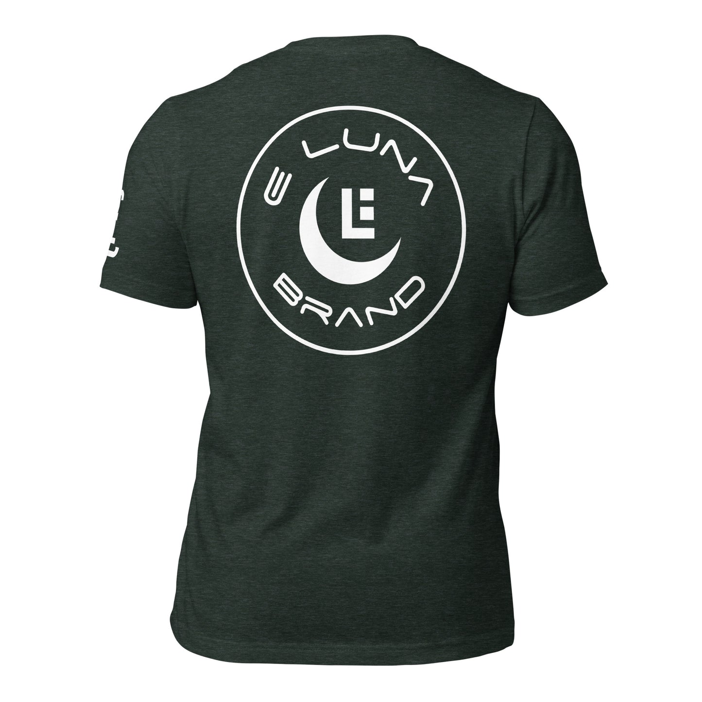 "SAN" Unisex Staple T-Shirt | E Luna Brand ELEMENT | 3 White Logos: Front, Left Sleeve & Back