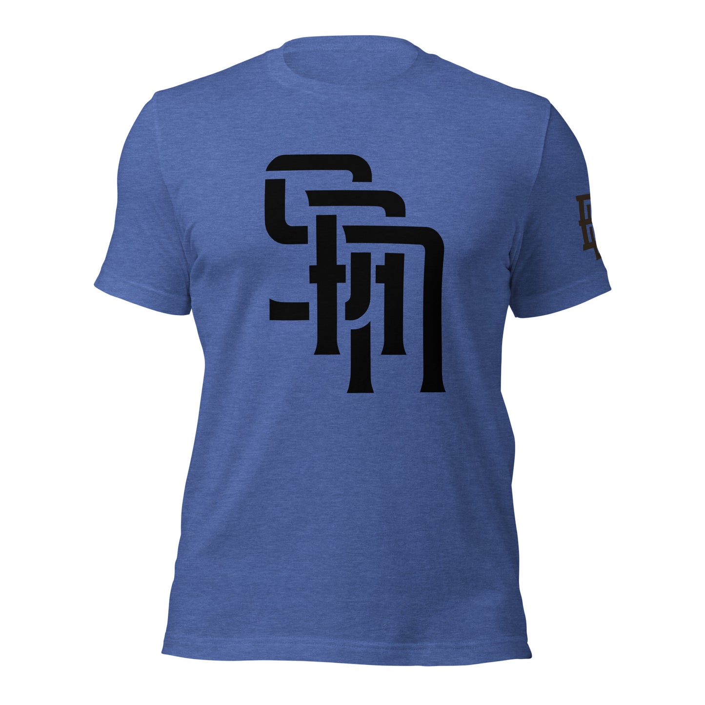 "SAN" Unisex Staple T-Shirt | E Luna Brand ELEMENT | 3 Black Logos: Front, Left Sleeve & Back