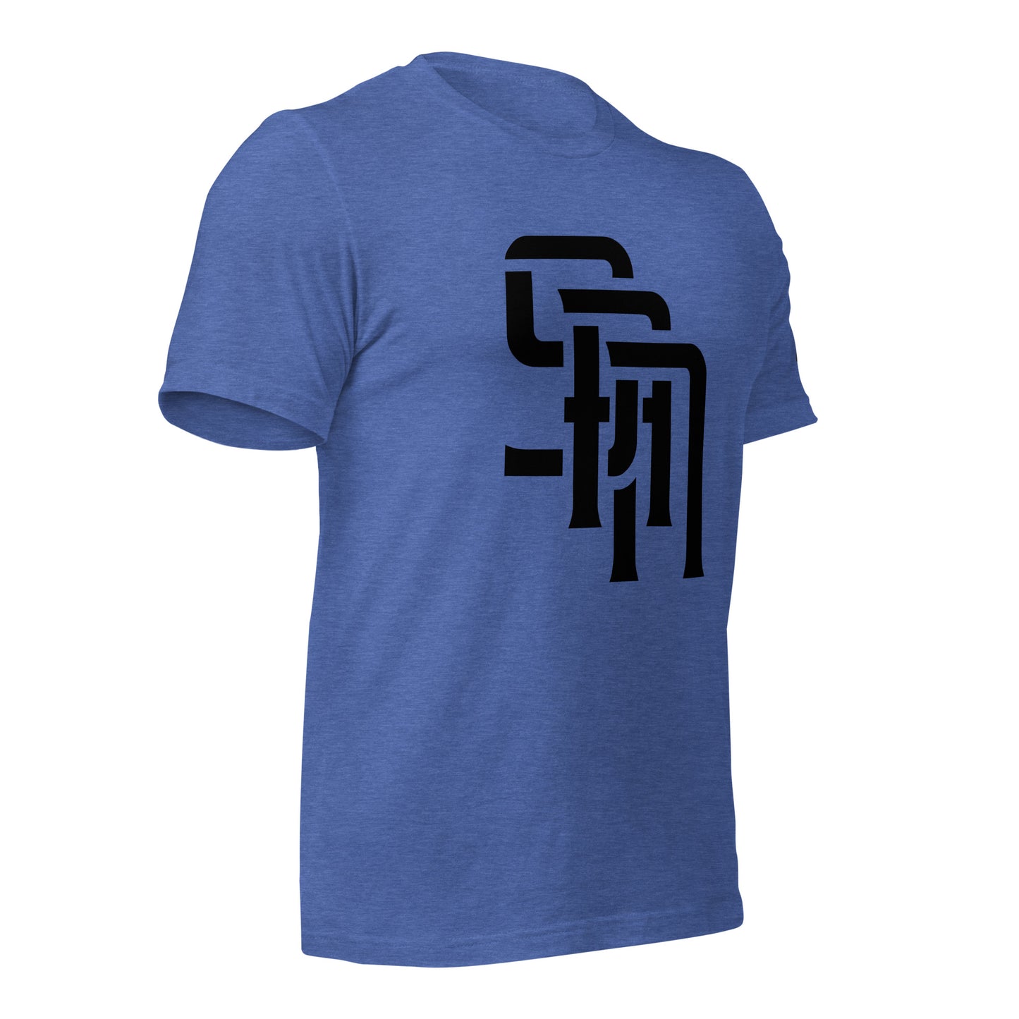 "SAN" Unisex Staple T-Shirt | E Luna Brand ELEMENT | 3 Black Logos: Front, Left Sleeve & Back