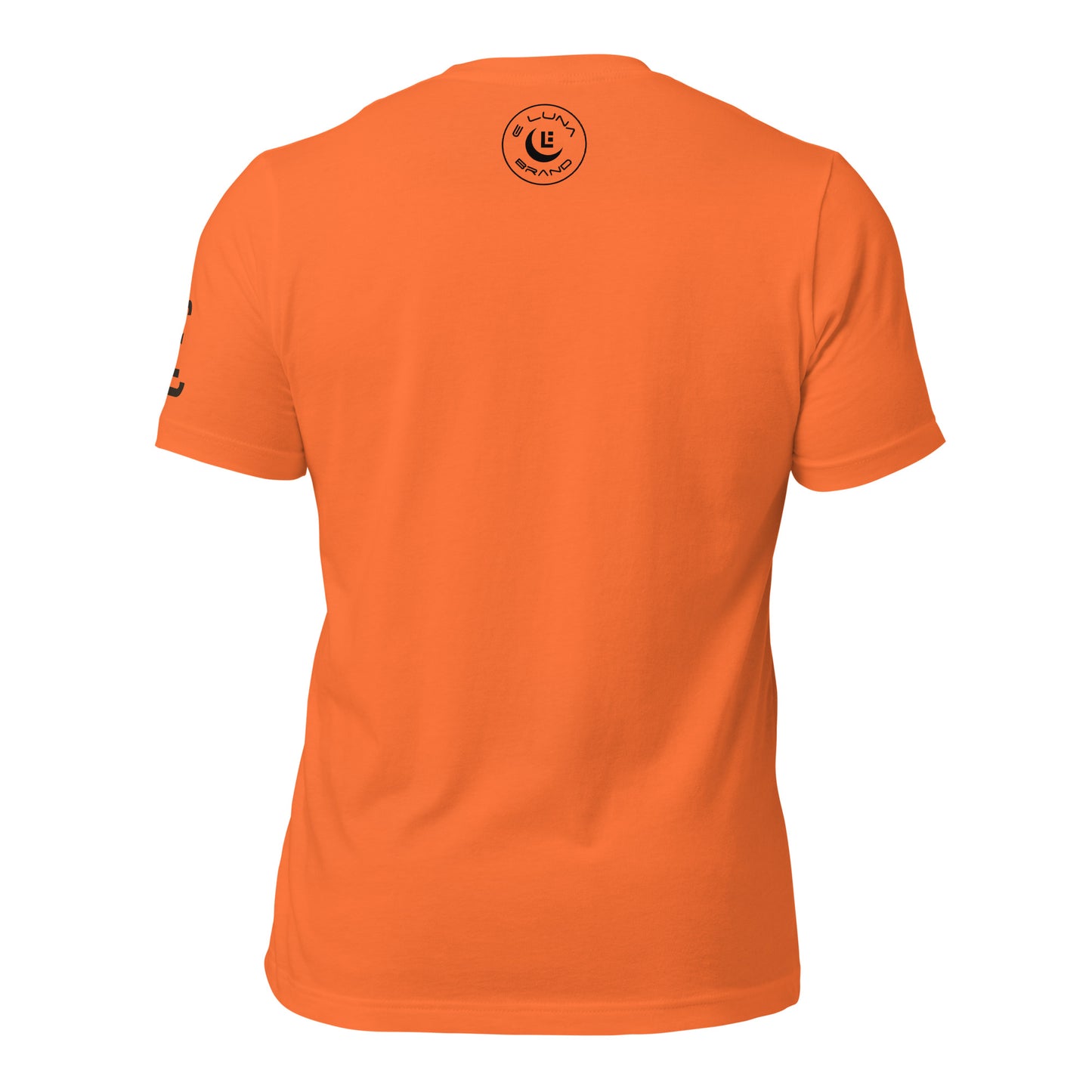 "LOS" Unisex Staple T-Shirt | Bella + Canvas 3001 | E Luna Brand ESSENCE Tricrest 3 Black Logos: Front Center (Large), Left Arm & Outside Back Label