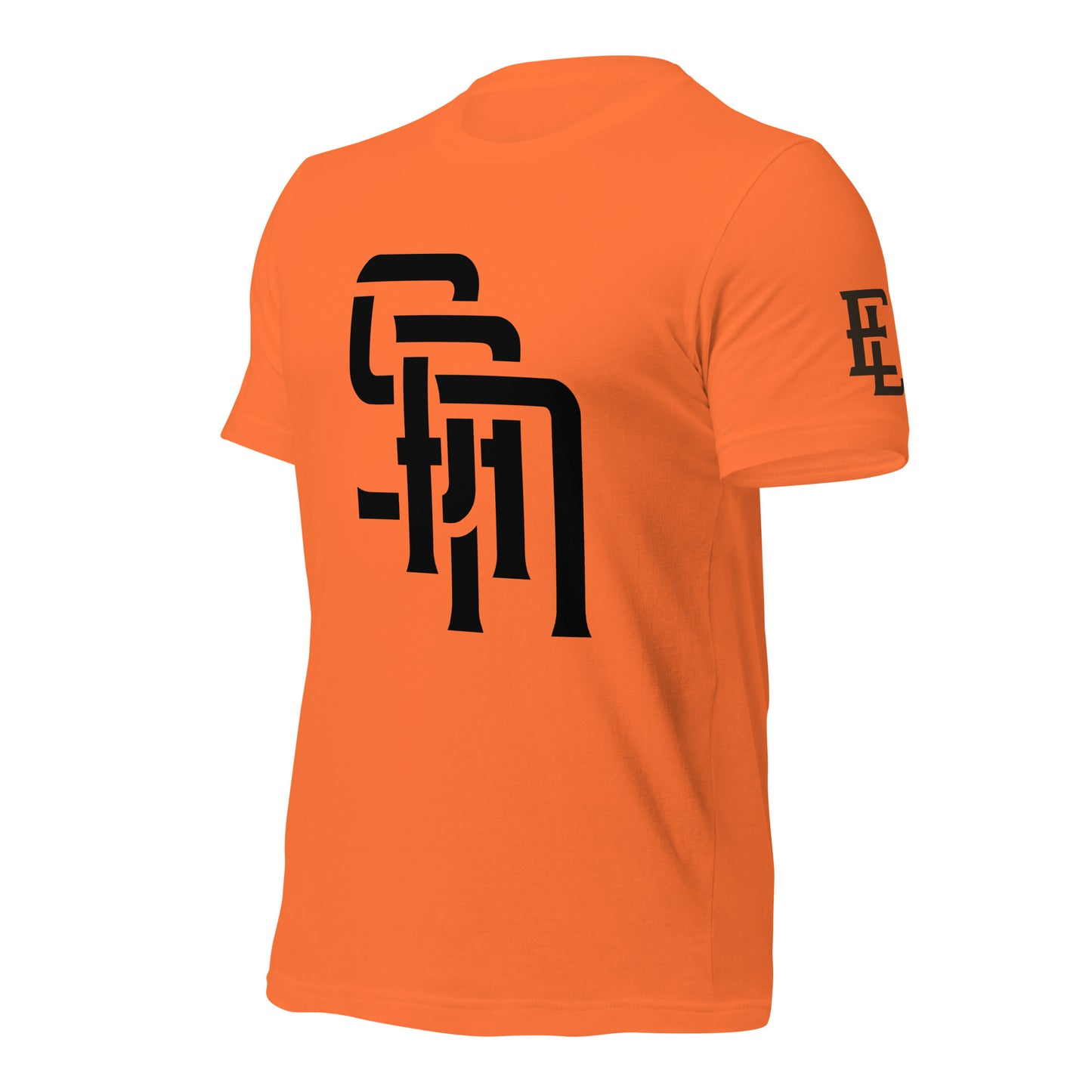 "SAN" Unisex Staple T-Shirt | E Luna Brand ELEMENT | 3 Black Logos: Front, Left Sleeve & Back