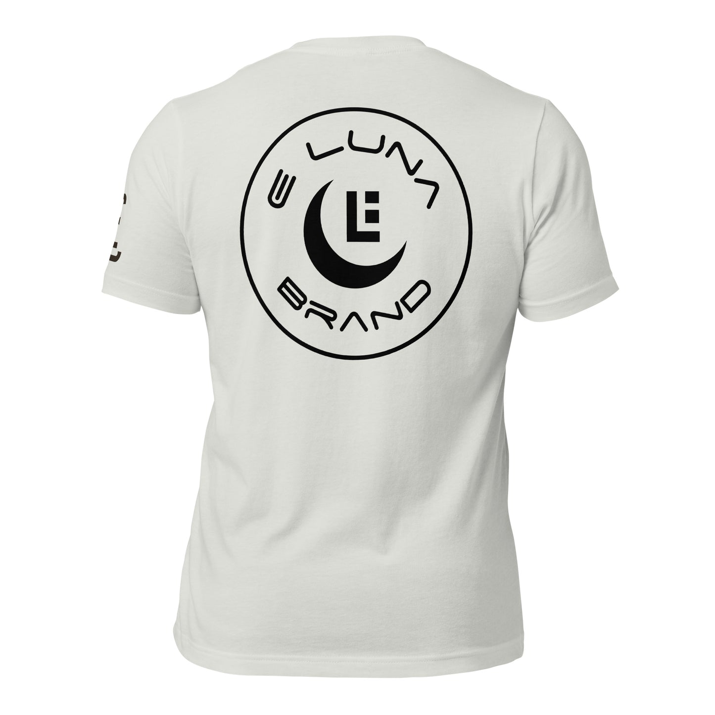 "SAN" Unisex Staple T-Shirt | E Luna Brand ELEMENT | 3 Black Logos: Front, Left Sleeve & Back