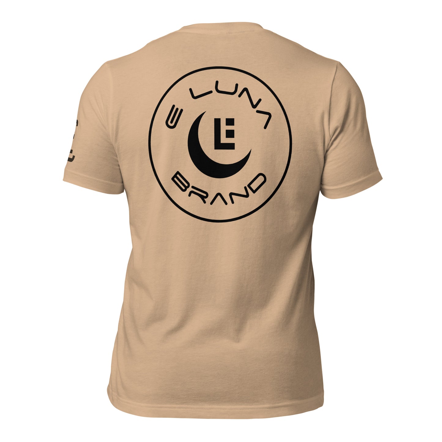 "SAN" Unisex Staple T-Shirt | E Luna Brand ELEMENT | 3 Black Logos: Front, Left Sleeve & Back
