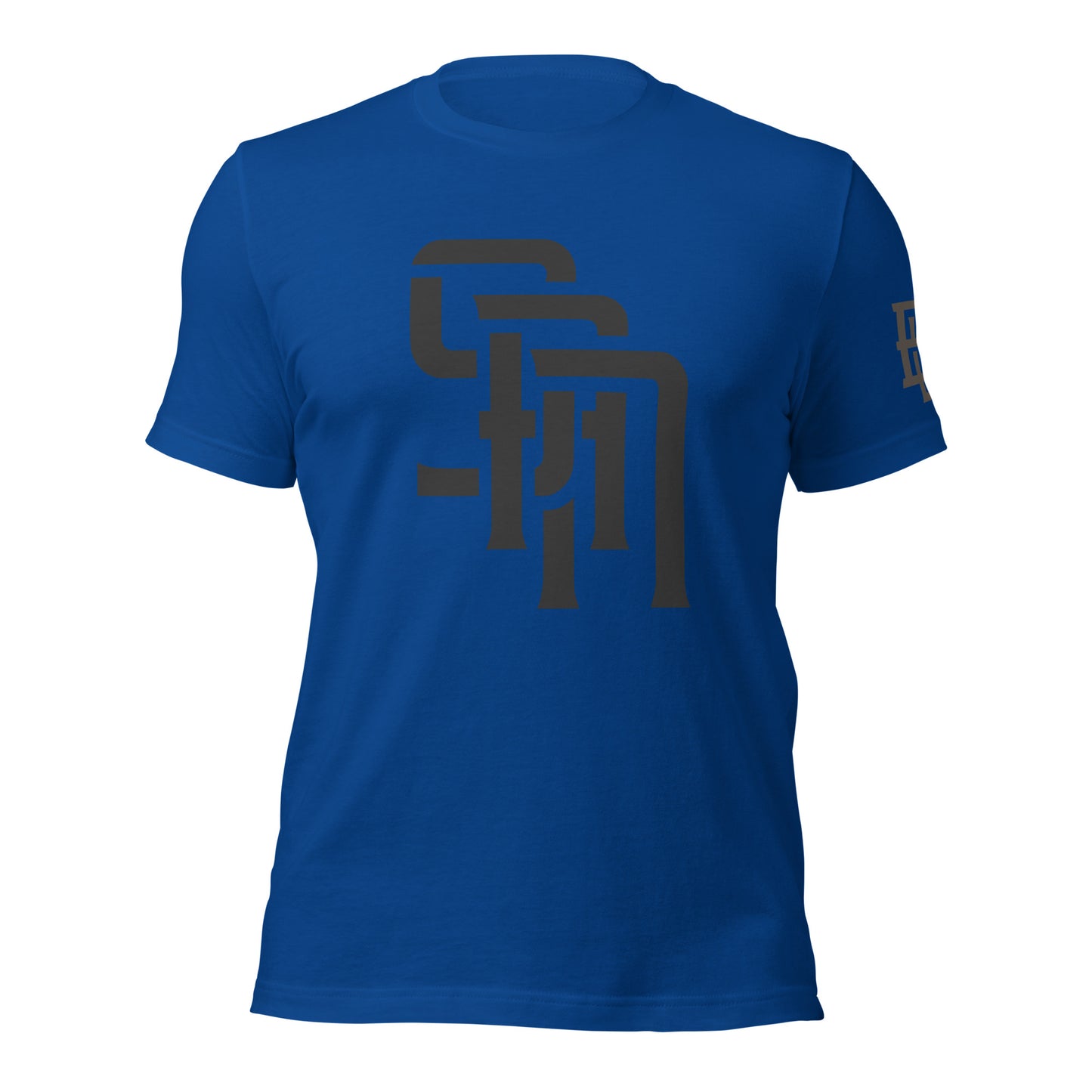 "SAN" Unisex Staple T-Shirt | E Luna Brand ELEMENT | 3 Black Logos: Front, Left Sleeve & Back