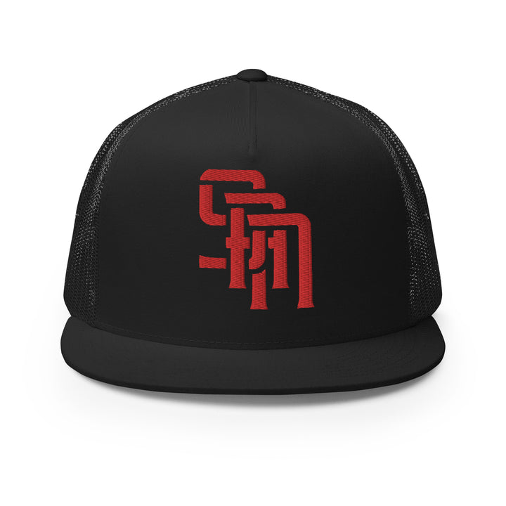 "SAN" Five Panel Trucker Cap | E Luna Brand CORE | 1 Red Thread Logo