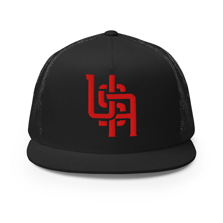 "USA" Five Panel Trucker Cap | E Luna Brand CLASSIC | 1 Red Thread Logo