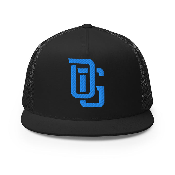 "OG" Five Panel Trucker Cap | E Luna Brand CLASSIC | 1 Aqua/Teal Thread Logo | 3D Puff Edition