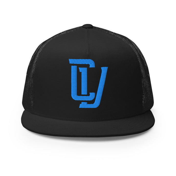 "CV" Five Panel Trucker Cap | E Luna Brand CLASSIC | 1 Aqua/Teal Thread Logo