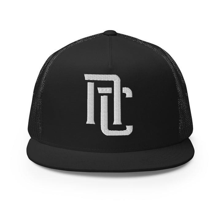 "NC" Five Panel Trucker Cap | E Luna Brand CLASSIC | 1 White Thread Logo | 3D Puff Edition