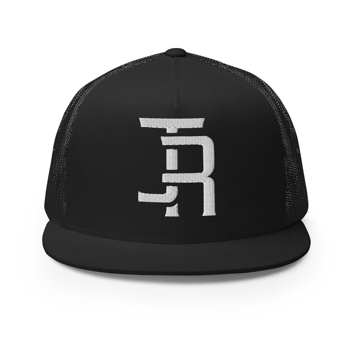 "JR" Five Panel Trucker Cap | E Luna Brand CLASSIC | 1 White Thread Logo | 3D Puff Edition