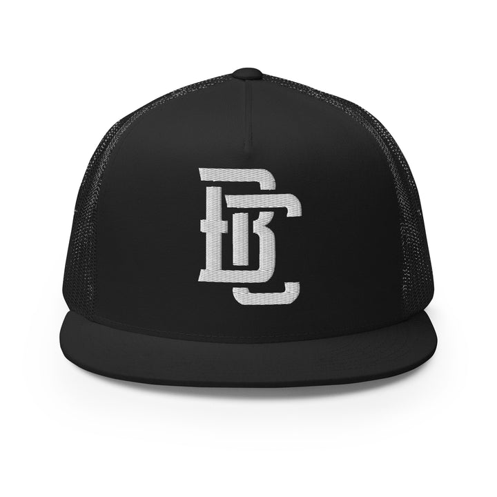 Baja California "BC" CLASSIC Five Panel Trucker Cap — front view