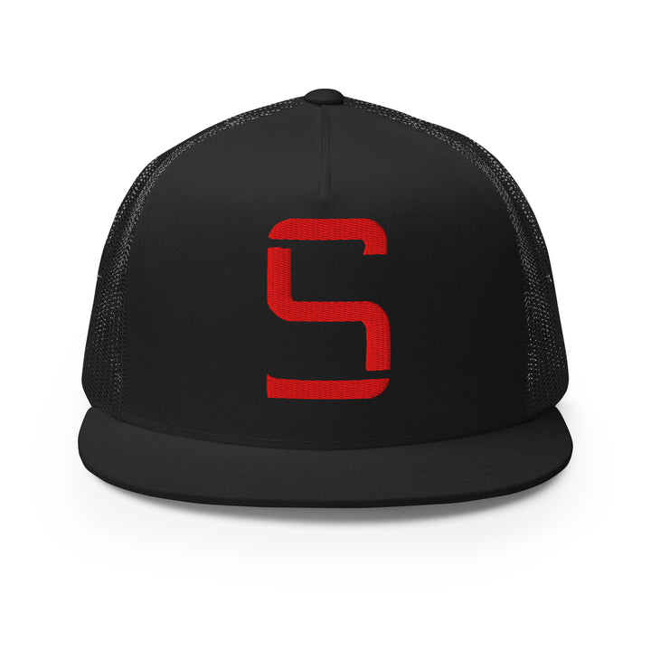 "S" Five Panel Trucker Cap | E Luna Brand CORE | 1 Red Thread Logo