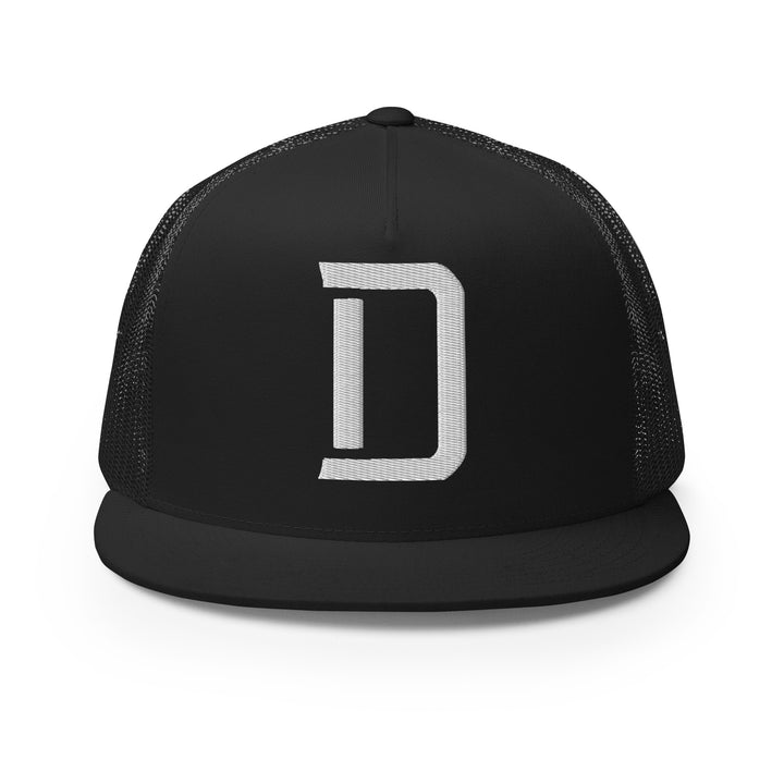 San Diego "D" CORE Five Panel Trucker Cap — front view