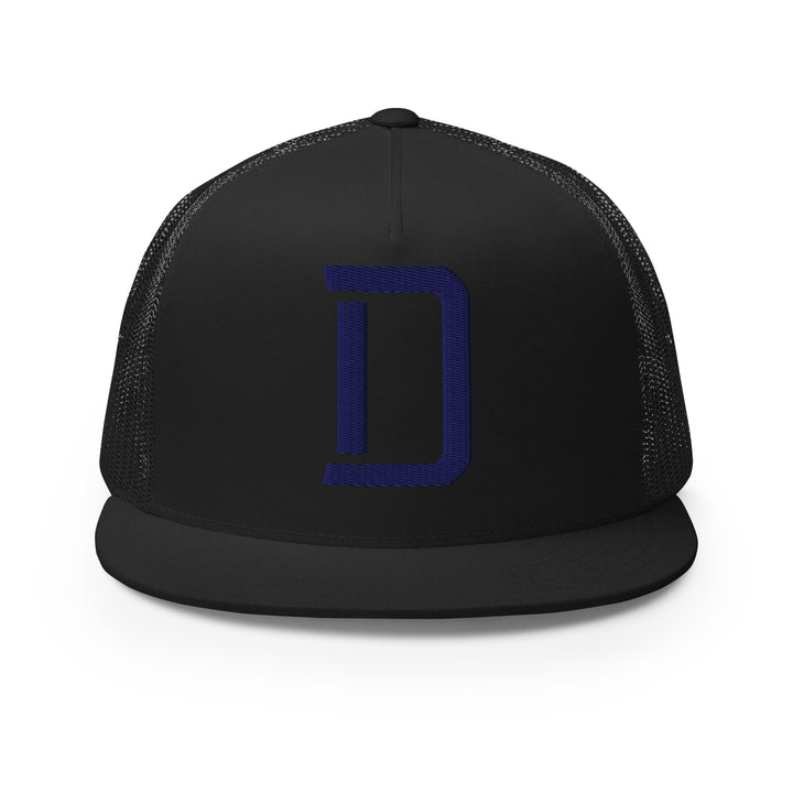 "D" Five Panel Trucker Cap | E Luna Brand CORE | 1 Navy Thread Logo