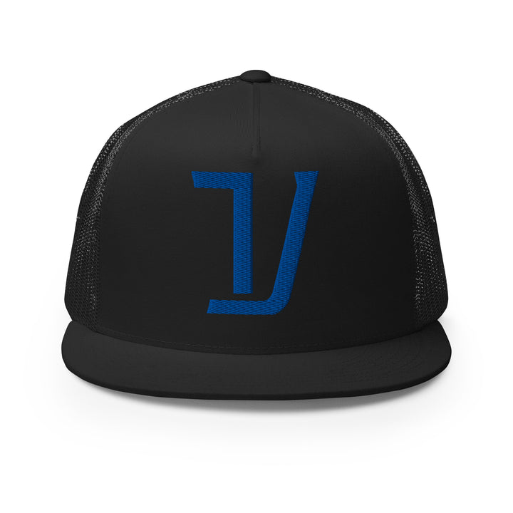 "V" Five Panel Trucker Cap | E Luna Brand CORE | 1 Royal Thread Logo
