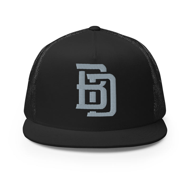 "BD" Five Panel Trucker Cap | E Luna Brand CORE | 1 Grey Thread Logo