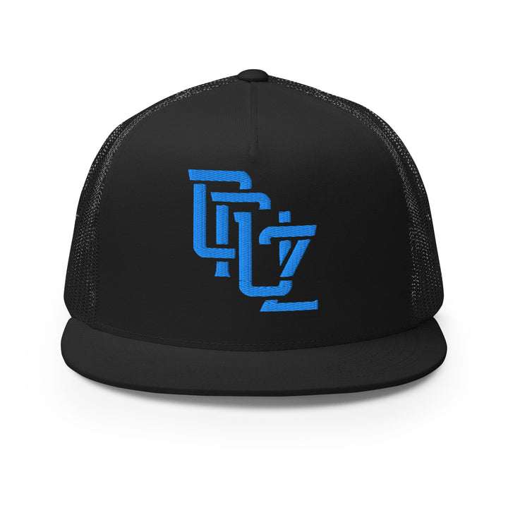 "CRUZ" Five Panel Trucker Cap | E Luna Brand CORE | 1 Aqua/Teal Thread Logo