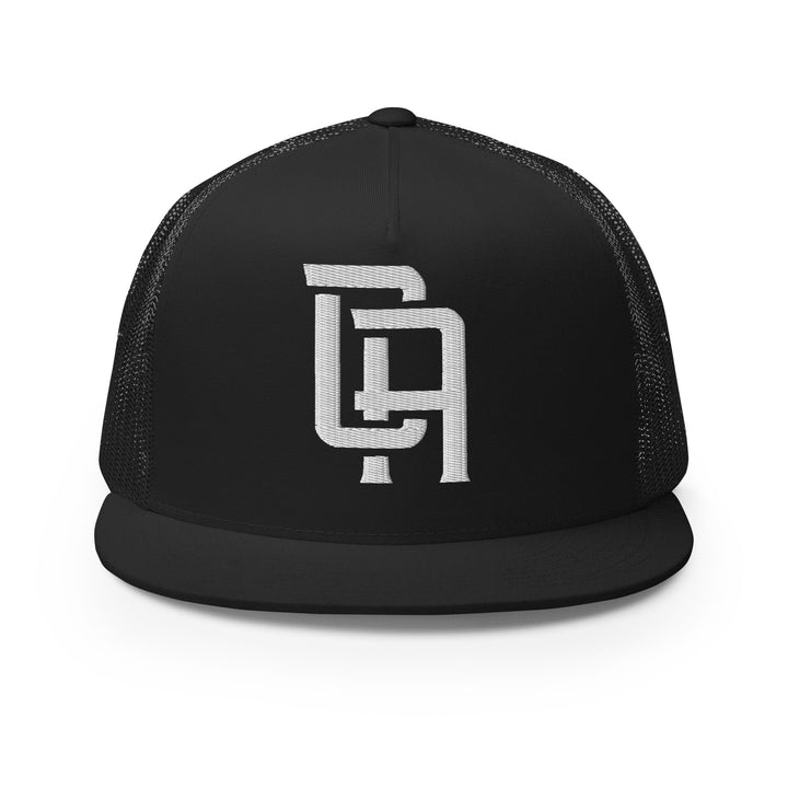 California "CA" CORE Five Panel Trucker Cap — front view