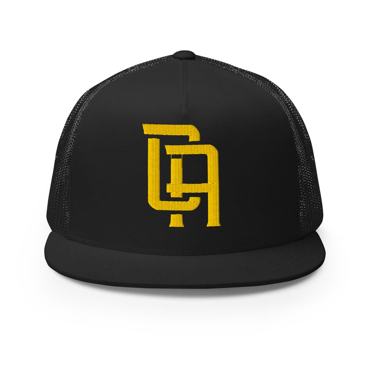 "CA" Five Panel Trucker Cap | E Luna Brand CORE | 1 Gold Thread Logo
